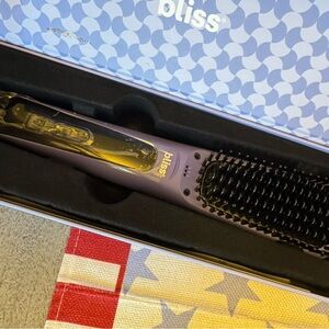 Bliss Black and Purple Hair Straightening Brush